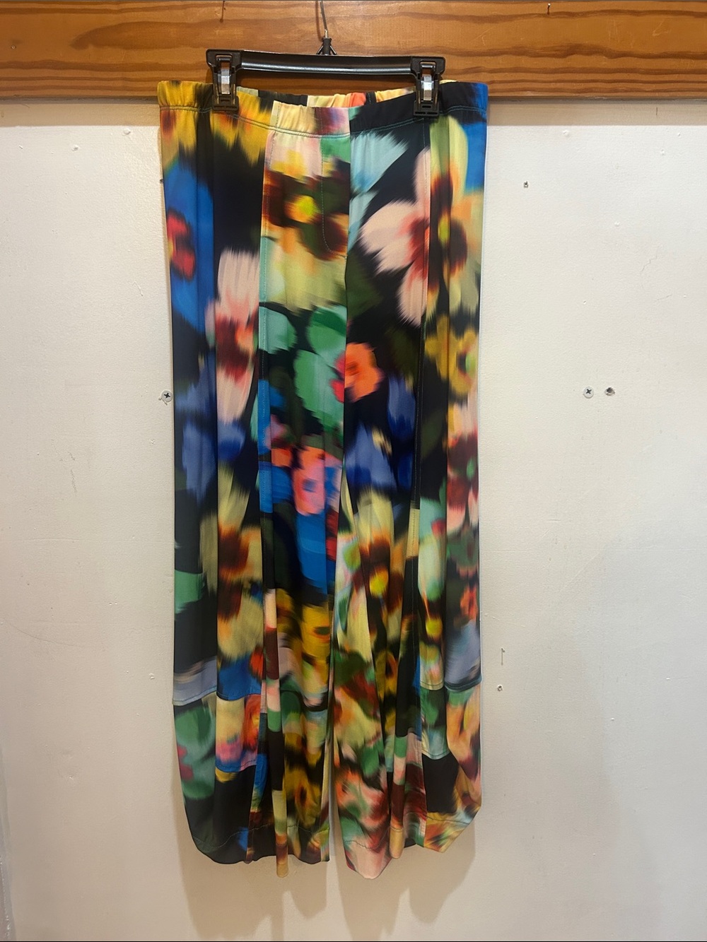 Vibrant Abstract Floral Print Palazzo Pants - Alembika
